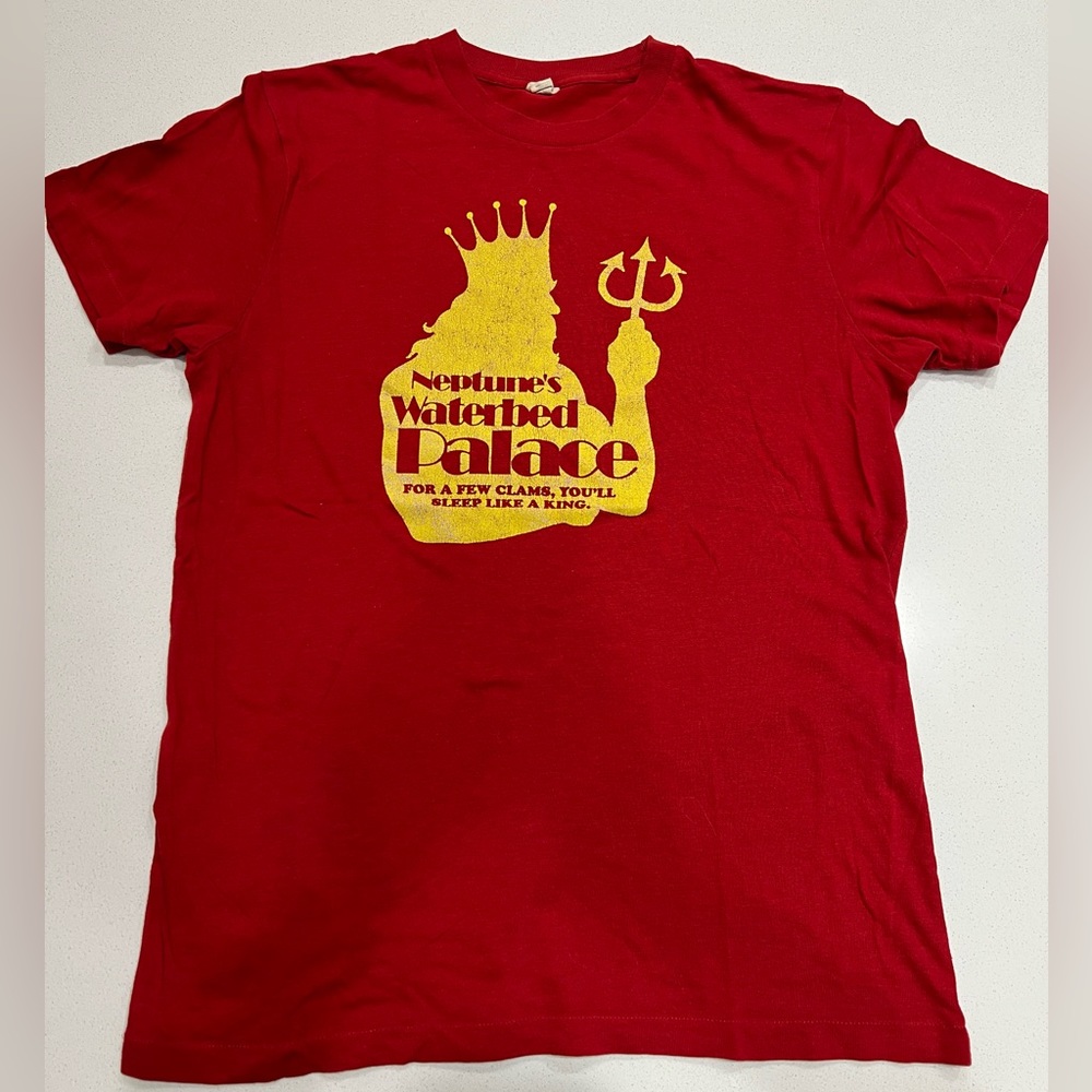 Single stitch, true vintage Neptune waterbed, vintage T-shirt